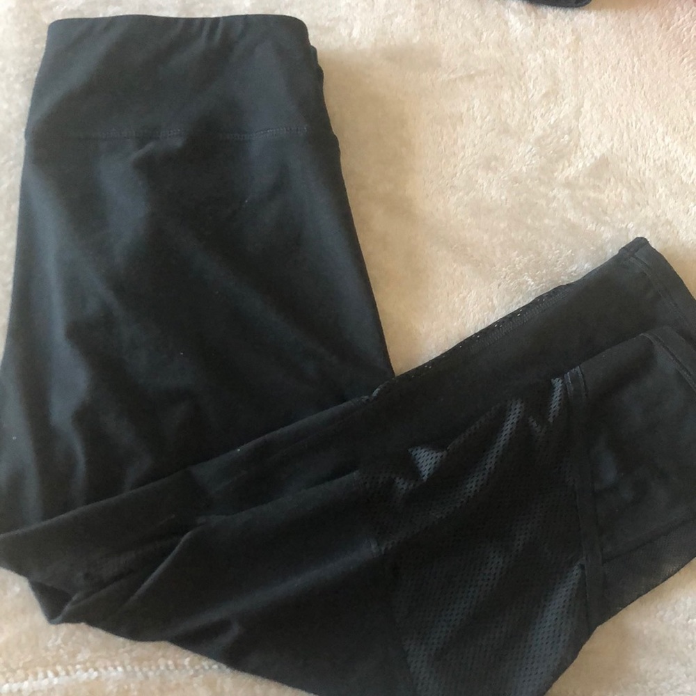 Champion Black Leggings with Mesh Details